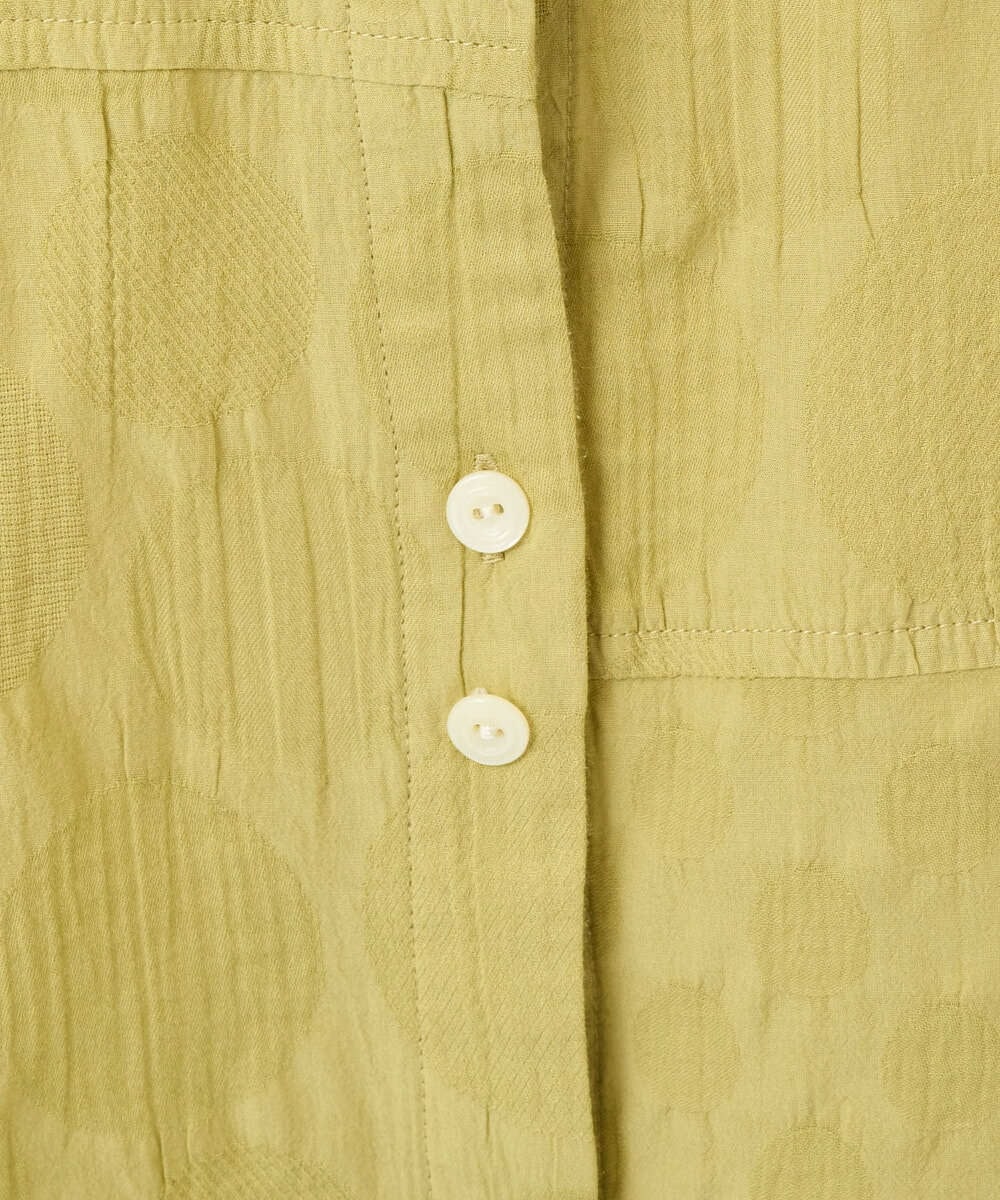 NGBGD32330 GIANNI LO GIUDICE(ジャンニ ロ ジュディチェ) [洗える]シャドーボイルドット前開きブラウス イエロー