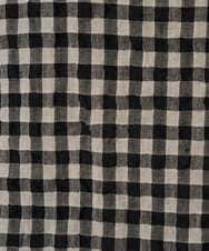 NGBGE43230 GIANNI LO GIUDICE(ジャンニ ロ ジュディチェ) [洗える]リネンコットンギンガムチェックブラウス ブラック