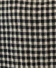 NGBGE43230 GIANNI LO GIUDICE(ジャンニ ロ ジュディチェ) [洗える]リネンコットンギンガムチェックブラウス ブラック