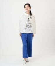 NGBGE45250 GIANNI LO GIUDICE(ジャンニ ロ ジュディチェ) [洗える]塩縮加工ダイヤ柄ブラウス ライトブルー