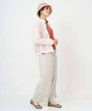 NGBGE45250 GIANNI LO GIUDICE(ジャンニ ロ ジュディチェ) [洗える]塩縮加工ダイヤ柄ブラウス ライトブルー