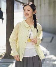 NGBGE45250 GIANNI LO GIUDICE(ジャンニ ロ ジュディチェ) [洗える]塩縮加工ダイヤ柄ブラウス ライトブルー