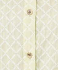 NGBGE45250 GIANNI LO GIUDICE(ジャンニ ロ ジュディチェ) [洗える]塩縮加工ダイヤ柄ブラウス ライトブルー