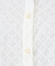 NGBGE45250 GIANNI LO GIUDICE(ジャンニ ロ ジュディチェ) [洗える]塩縮加工ダイヤ柄ブラウス ライトブルー