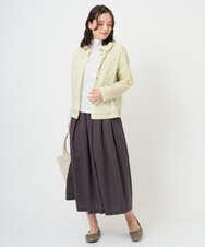 NGBGE45250 GIANNI LO GIUDICE(ジャンニ ロ ジュディチェ) [洗える]塩縮加工ダイヤ柄ブラウス ライトブルー