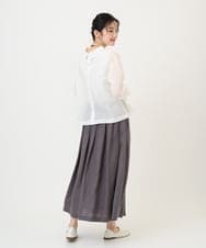 NGBGE45250 GIANNI LO GIUDICE(ジャンニ ロ ジュディチェ) [洗える]塩縮加工ダイヤ柄ブラウス ホワイト