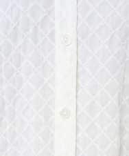 NGBGE46270 GIANNI LO GIUDICE(ジャンニ ロ ジュディチェ) [洗える]塩縮ダイヤ柄フード衿ブラウス ネイビー