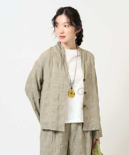 NGBGE53360 GIANNI LO GIUDICE [洗える]シャドーチェックブラウス