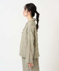 NGBGE53360 GIANNI LO GIUDICE(ジャンニ ロ ジュディチェ) [洗える]シャドーチェックブラウス ベージュ