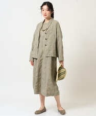 NGBGE53360 GIANNI LO GIUDICE(ジャンニ ロ ジュディチェ) [洗える]シャドーチェックブラウス ベージュ