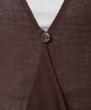 NGBGE54270 GIANNI LO GIUDICE(ジャンニ ロ ジュディチェ) [洗える]リネンからみ織りカーディガン ブラウン