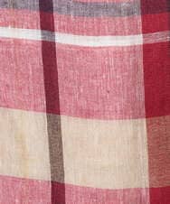 NGBGE56360 GIANNI LO GIUDICE(ジャンニ ロ ジュディチェ) [洗える・日本製]先染めチェックブラウス レッド