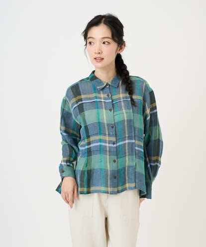 NGBGE56360 GIANNI LO GIUDICE [洗える・日本製]先染めチェックブラウス