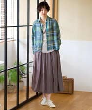 NGBGE56360 GIANNI LO GIUDICE(ジャンニ ロ ジュディチェ) [洗える・日本製]先染めチェックブラウス グリーン