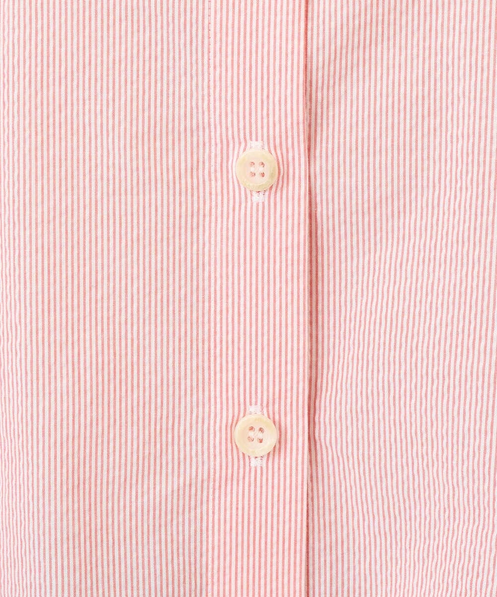 NGBGF21230 GIANNI LO GIUDICE(ジャンニ ロ ジュディチェ) [洗える・日本製]コットンシャーリングストライプブラウス オレンジ