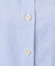 NGBGF21230 GIANNI LO GIUDICE(ジャンニ ロ ジュディチェ) [洗える・日本製]コットンシャーリングストライプブラウス ダークグレー