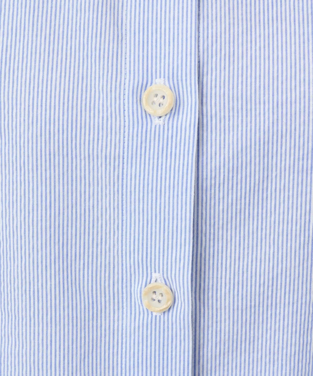 NGBGF21230 GIANNI LO GIUDICE(ジャンニ ロ ジュディチェ) [洗える・日本製]コットンシャーリングストライプブラウス ダークグレー