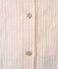 NGBGF48230 GIANNI LO GIUDICE(ジャンニ ロ ジュディチェ) [洗える・日本製]コットンシャーリングストライプブラウス オレンジベージュ