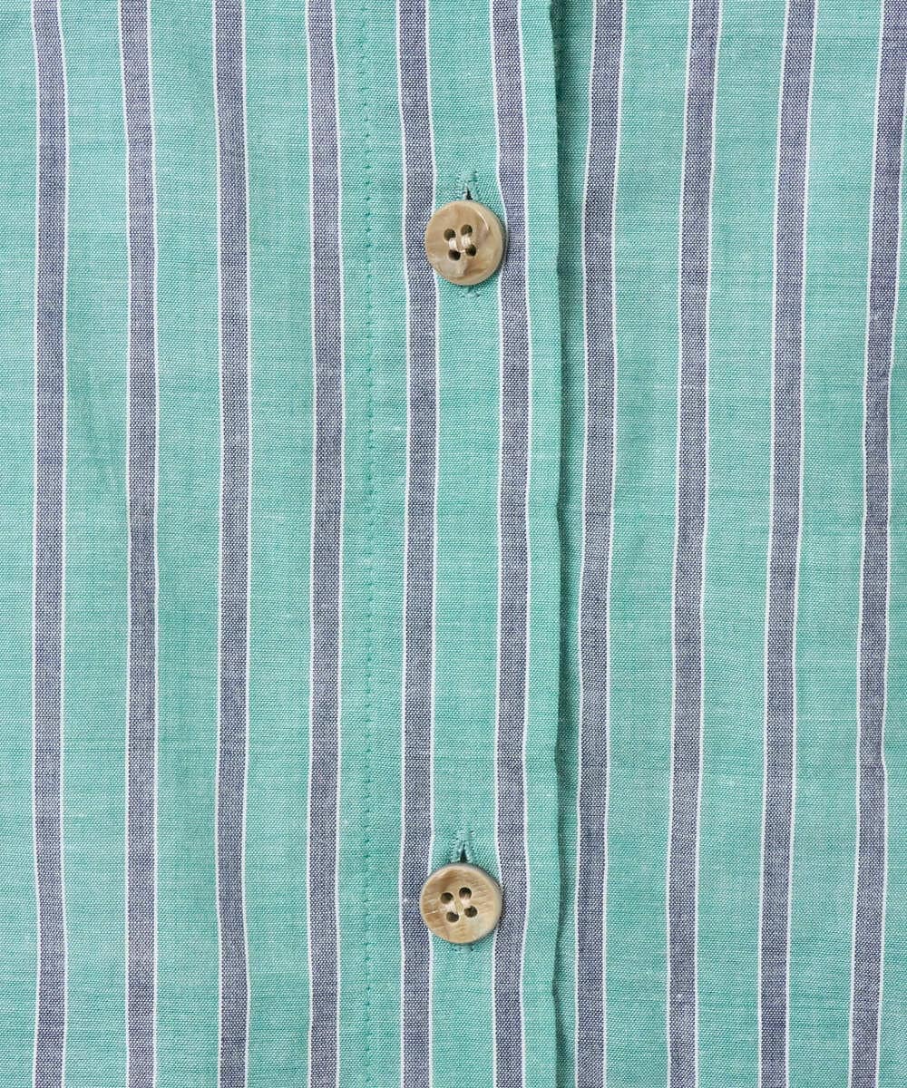 NGBGF48230 GIANNI LO GIUDICE(ジャンニ ロ ジュディチェ) [洗える・日本製]コットンシャーリングストライプブラウス オレンジベージュ