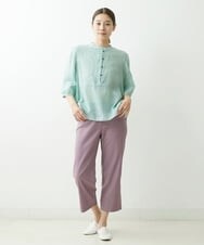 NGBGS30230 GIANNI LO GIUDICE(ジャンニ ロ ジュディチェ) [洗える]ローンエンブロイダリー刺繍ブラウス グリーン