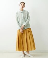 NGBGS32220 GIANNI LO GIUDICE(ジャンニ ロ ジュディチェ) [洗える]ジャスミン柄リネンブラウス ライトブルー