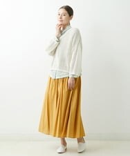 NGBGS32220 GIANNI LO GIUDICE(ジャンニ ロ ジュディチェ) [洗える]ジャスミン柄リネンブラウス ライトブルー