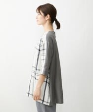 NGBGT32330 GIANNI LO GIUDICE(ジャンニ ロ ジュディチェ) [洗える]リネンワントンチェックブラウス ホワイト