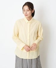 NGBGU06230 GIANNI LO GIUDICE(ジャンニ ロ ジュディチェ) [洗える・日本製]ドットパナマシャーリングブラウス ライトイエロー