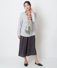 NGBGU06230 GIANNI LO GIUDICE(ジャンニ ロ ジュディチェ) [洗える・日本製]ドットパナマシャーリングブラウス グレー