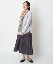 NGBGU06230 GIANNI LO GIUDICE(ジャンニ ロ ジュディチェ) [洗える・日本製]ドットパナマシャーリングブラウス グレー
