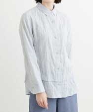NGBGU06230 GIANNI LO GIUDICE(ジャンニ ロ ジュディチェ) [洗える・日本製]ドットパナマシャーリングブラウス グレー