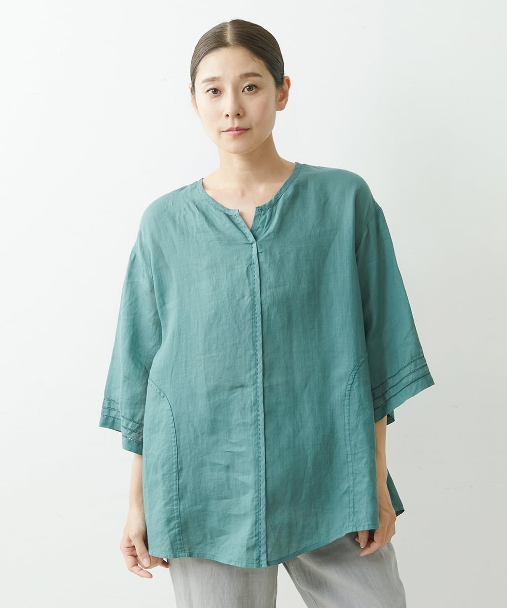 NGBGU33230 GIANNI LO GIUDICE [洗える]コットン製品染めブラウス
