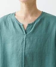 NGBGU33230 GIANNI LO GIUDICE(ジャンニ ロ ジュディチェ) [洗える]コットン製品染めブラウス グリーン