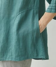 NGBGU33230 GIANNI LO GIUDICE(ジャンニ ロ ジュディチェ) [洗える]コットン製品染めブラウス グリーン