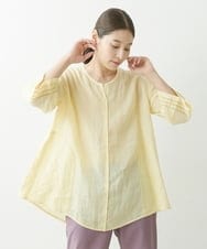 NGBGU33230 GIANNI LO GIUDICE(ジャンニ ロ ジュディチェ) [洗える]コットン製品染めブラウス ベージュ