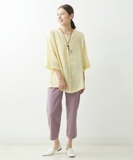 NGBGU33230 GIANNI LO GIUDICE(ジャンニ ロ ジュディチェ) [洗える]コットン製品染めブラウス ベージュ