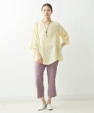 NGBGU33230 GIANNI LO GIUDICE(ジャンニ ロ ジュディチェ) [洗える]コットン製品染めブラウス ベージュ