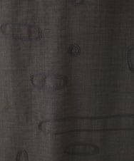 NGBGW41250 GIANNI LO GIUDICE(ジャンニ ロ ジュディチェ) [洗える]麻混ステッチ刺繍プルオーバーブラウス ダークブラウン