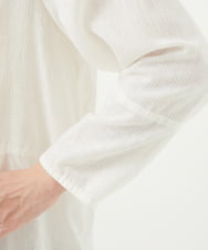 NGBGX42230 GIANNI LO GIUDICE(ジャンニ ロ ジュディチェ) [洗える]綿麻エスニック刺繍チュニックブラウス ホワイト