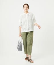 NGBHA10290 GIANNI LO GIUDICE(ジャンニ ロ ジュディチェ) [洗える]ドットジャガードシャツブラウス ホワイト