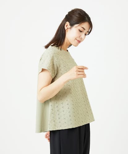 NGBHB31220 GIANNI LO GIUDICE [洗える]トライアングルレースカットソー