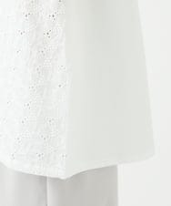 NGBHB31220 GIANNI LO GIUDICE(ジャンニ ロ ジュディチェ) [洗える]トライアングルレースカットソー ホワイト