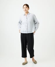 NGBHC21270 GIANNI LO GIUDICE(ジャンニ ロ ジュディチェ) [洗える]コットンタックドビーブラウス ライトブルー
