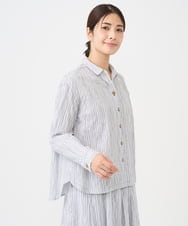 NGBHC21270 GIANNI LO GIUDICE(ジャンニ ロ ジュディチェ) [洗える]コットンタックドビーブラウス ライトブルー