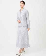 NGBHC21270 GIANNI LO GIUDICE(ジャンニ ロ ジュディチェ) [洗える]コットンタックドビーブラウス ライトブルー