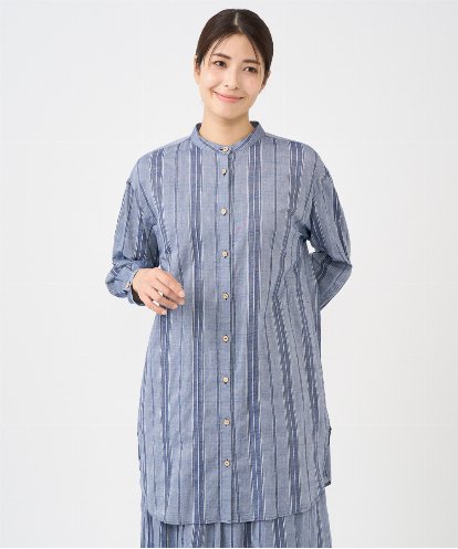 NGBHC22330 GIANNI LO GIUDICE [洗える]ドビーシャーリングロングブラウス