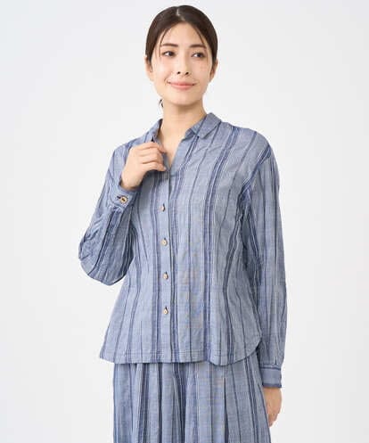 NGBHC23270  [洗える]ドビーシャーリングブラウス