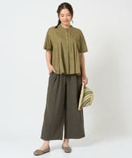 NGBHD01170 GIANNI LO GIUDICE(ジャンニ ロ ジュディチェ) [洗える]コットンボイルピンタックブラウス パープル