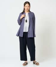 NGBHD02180 GIANNI LO GIUDICE(ジャンニ ロ ジュディチェ) [洗える]コットンボイルピンタックロングブラウス パープル