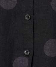NGBHD06360 GIANNI LO GIUDICE(ジャンニ ロ ジュディチェ) [洗える]リネンドットブラウス ブルー